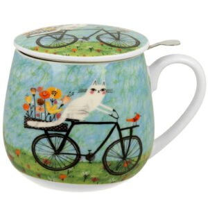 Taza bicycle, porcelana 0,40 l. filtro y tapa