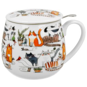 Taza lazy, porcelana 0,40 l. filtro y tapa