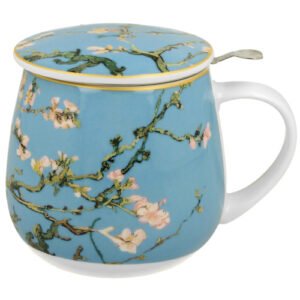 Taza almond, porcelana 0,40 l. filtro y tapa