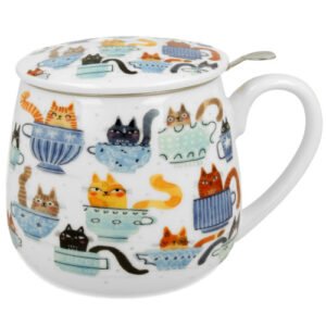Taza teacups, porcelana 0,40 l. filtro y tapa